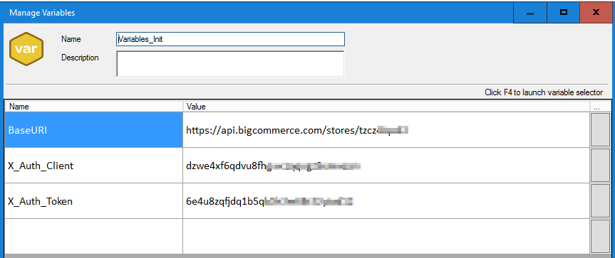 Bizweaver BigCommerce Variables